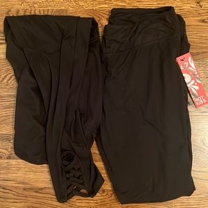 2 Hot Kiss brand Leggings with braid